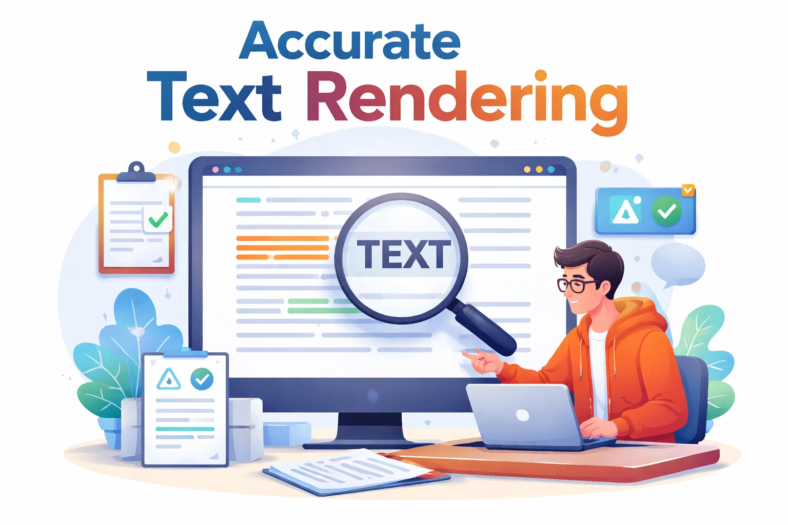 Accurate Text Rendering example