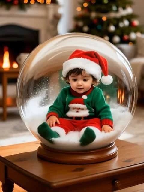 AI Christmas Snow Globe Filter preview